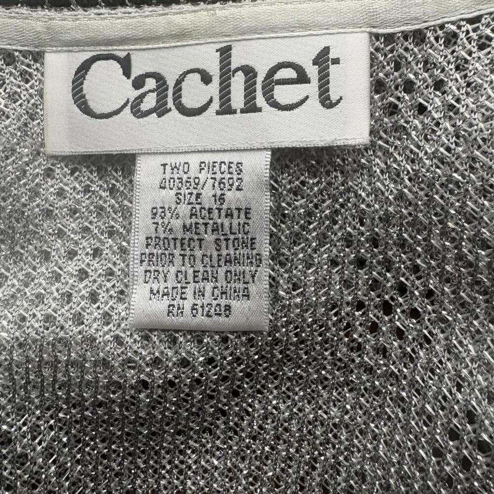 Cachet gorgeous evening gown with mesh like top and jacket Size 16 - Picture 2 of 7